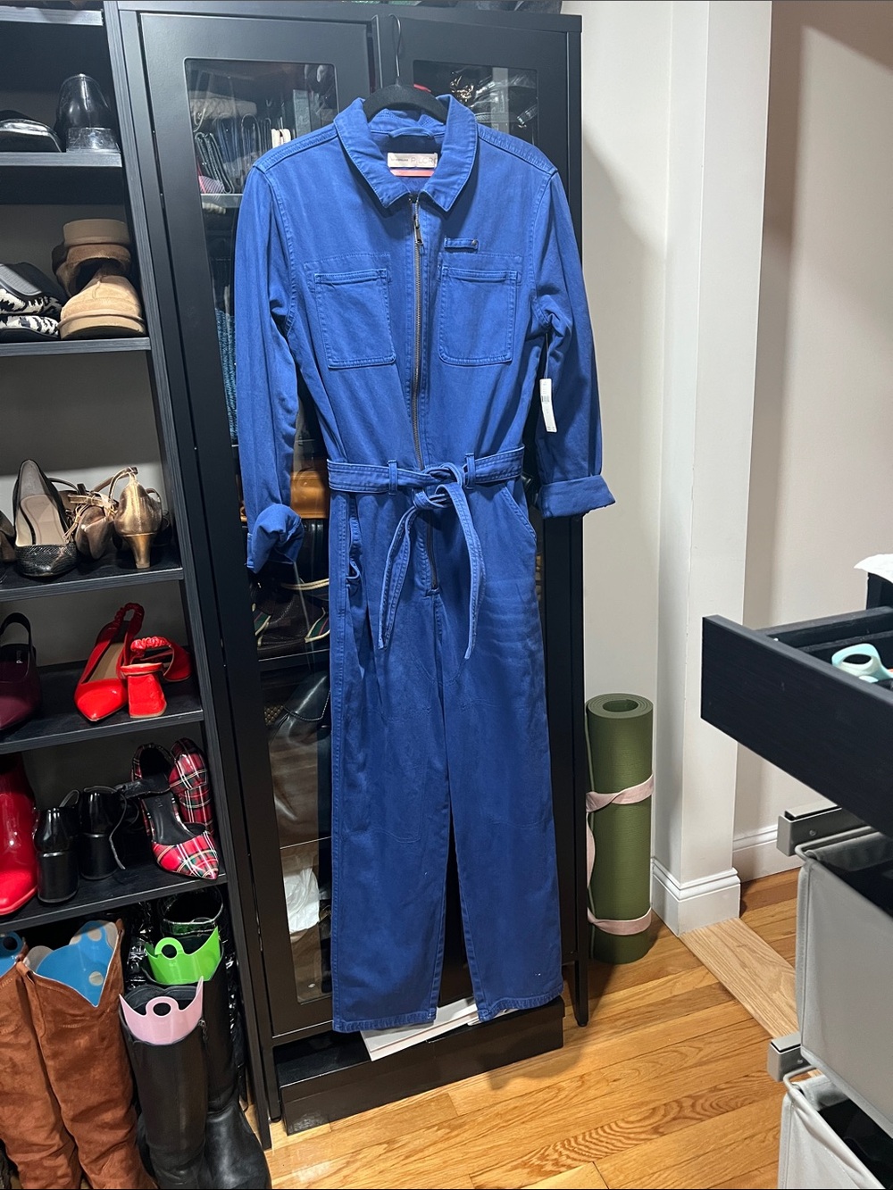 Anthropologie denim jumpsuit